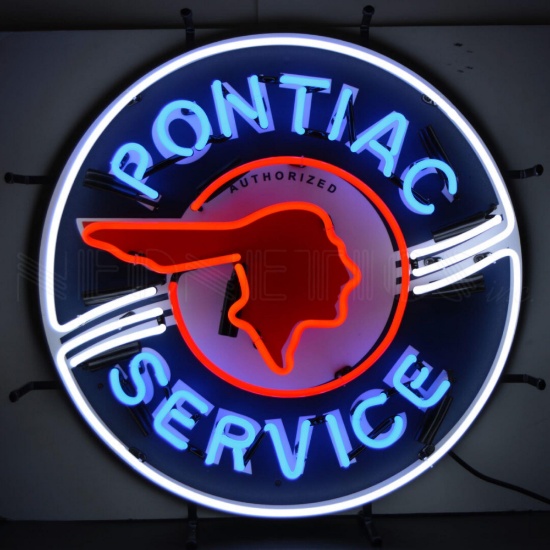 PONTIAC SERVICE NEON SIGN *NO RESERVE*