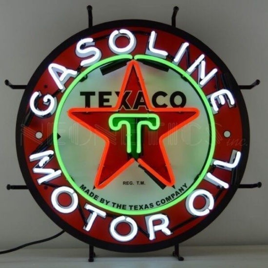 TEXACO MOTOR OIL/ GASOLINE NEON SIGN