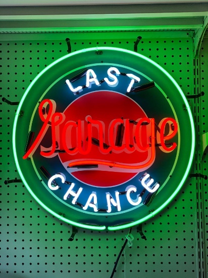 LAST CHANCE GARAGE NEON SIGN