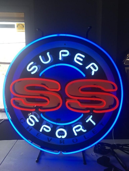 SS SUPER SPORT NEON CAN SIGN * 1 OF 1 *