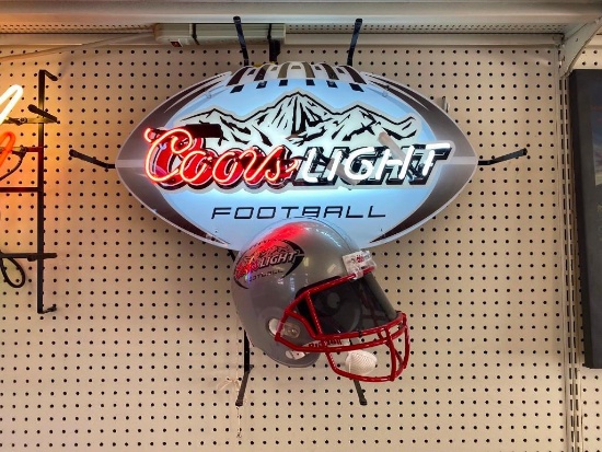 Coors Light Football Neon Sign