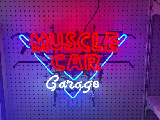 MUSCLE CAR GARAGE NEON SIGN