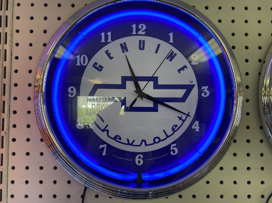 GENUINE CHEVROLET NEON CLOCK