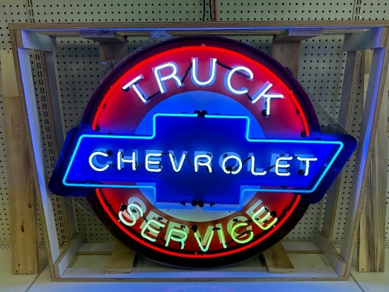 CHEVROLET TRUCK SERVICE NEON SIGN *OVER 3FT*