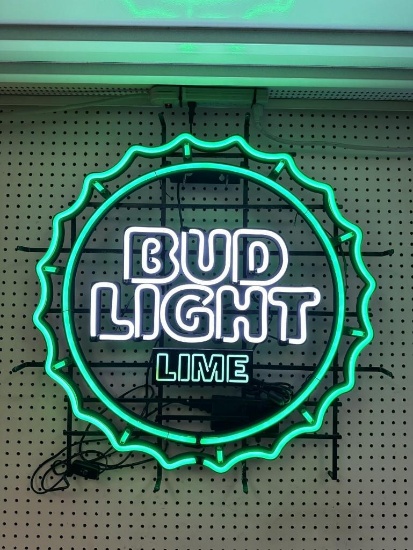 BUDLIGHT LIME LIGHTED SIGN