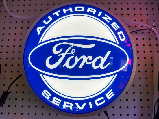 AUTHORIZED FORD SERVICE LIGHTED SIGN