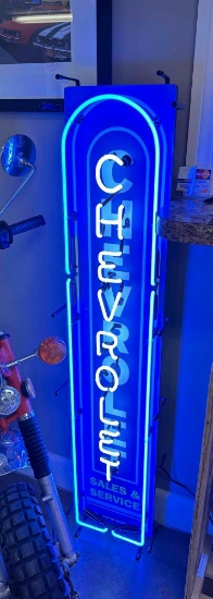 CHEVROLET SALES AND SERVICE NEON SIGN