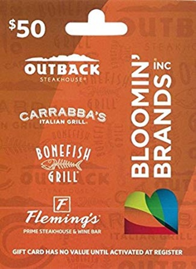 $50 Gift Card to Your Choice of Bonefish Grill, Outback Steakhouse, Carrabba's or Fleming's