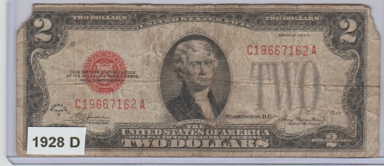 1928D U.S. $2.00 RED SEAL NOTE