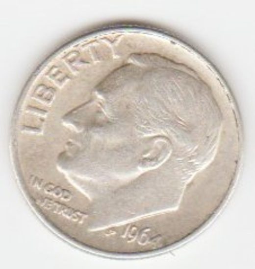 1964P SILVER ROOSEVELT DIME