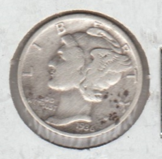 1936P SILVER MERCURY DIME