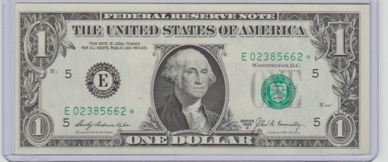 1969B UNC. U.S. $1.00 STAR FEDERAL RESERVE NOTE