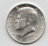 1964D UNC. SILVER KENNEDY HALF DOLLAR