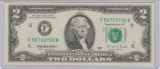 1995 UNC. U.S. $2.00 FEDERAL RESERVE NOTE