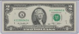 2009 UNC. U.S. $2.00 FEDERAL RESERVE NOTE