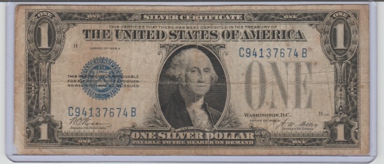 1928A U.S. $1.00 FUNNY BACK SILVER CERTIFICATE