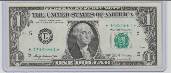 1969B UNC. U.S. $1.00 STAR FEDERAL NOTE