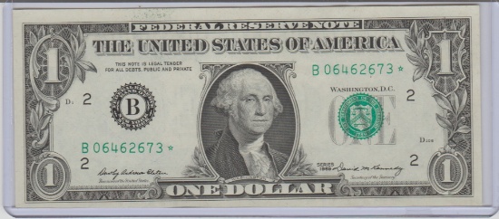 1969 UNC. U.S. $1.00 STAR FEDERAL RESERVE NOTE