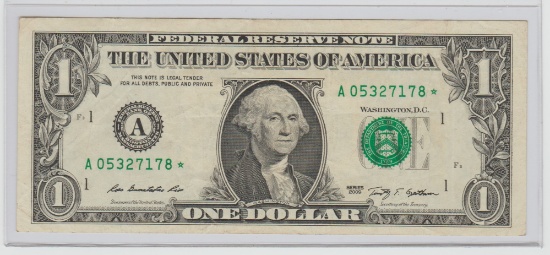 2009 U.S. $1.00 STAR FEDERAL RESERVE NOTE