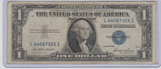 1935E U.S. $1.00 NO MOTTO SILVER CERTIFICATE