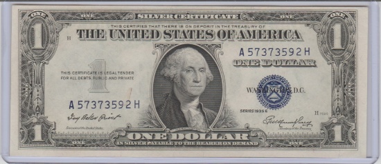 1935E UNC. U.S. $1.00 SILVER CERTIFICATE