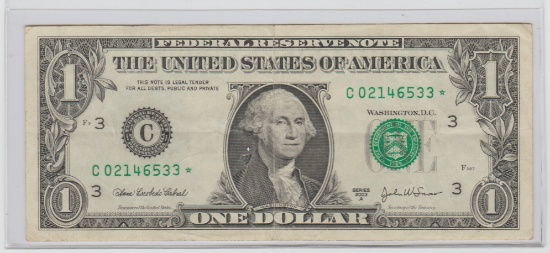 2003A U.S $1.00 STAR FEDERAL RESERVE NOTE