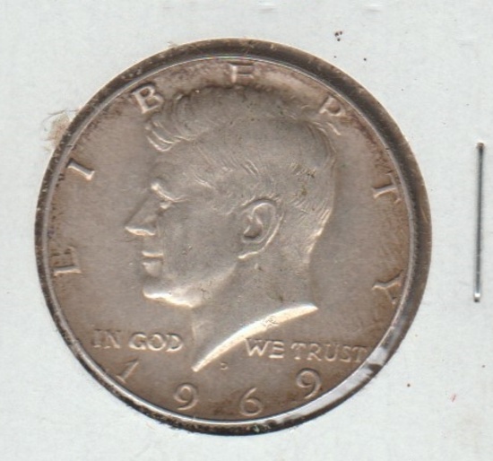 1969D SILVER KENNEDY HALF DOLLAR