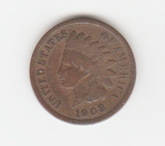1908P  INDIAN HEAD CENT