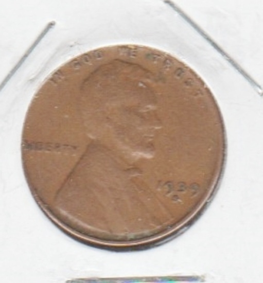 1939S LINCOLN WHEAT CENT