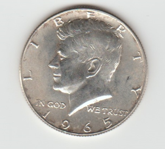 1965 SILVER KENNEDY HALF DOLLAR