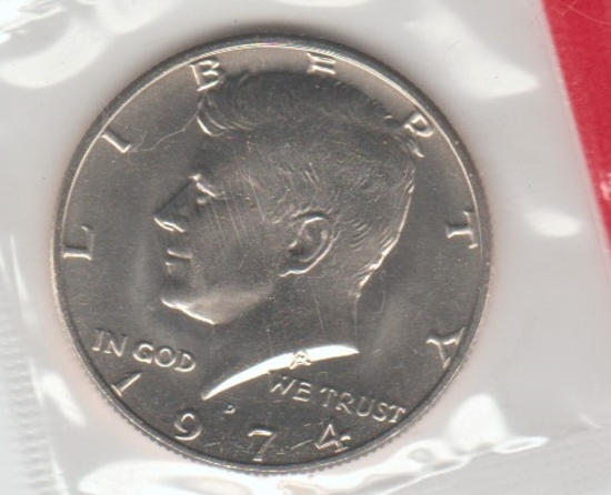 1974D UNC. KENNEDY HALF DOLLAR