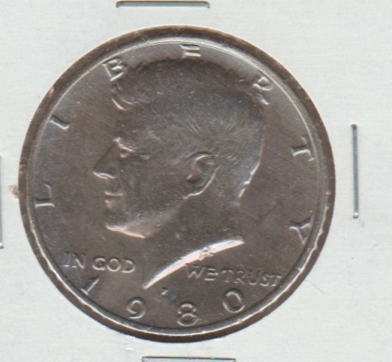 1980P UNC. KENNEDY HALF DOLLAR