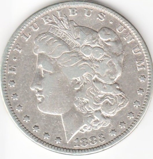 1883 P MORGAN SILVER DOLLAR