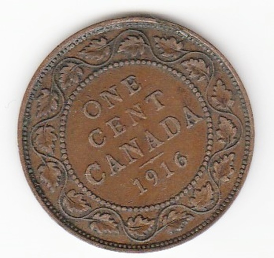 1916 CANADA LARGE PENNY