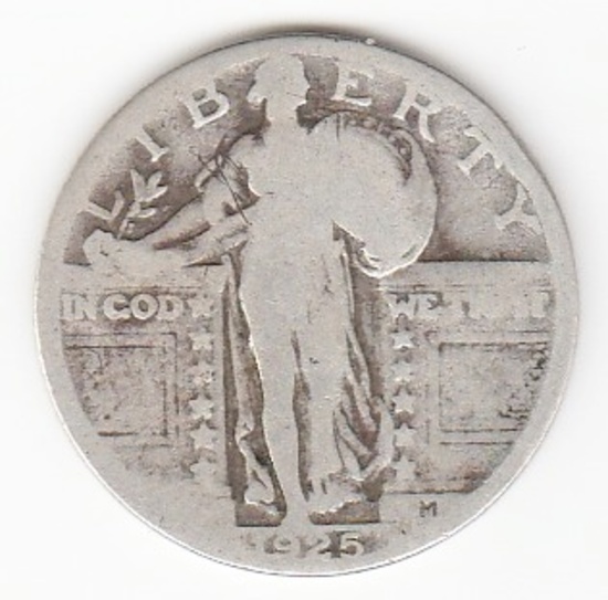 1925 P SILVER STANDING LIBERTY QUARTER