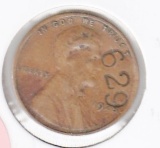 1928 P LINCOLN CENT COUNTER STAMPED