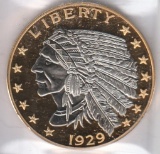 1929 INDIAN $5.00 GOLD PIECE COPY