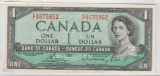 1954 UNC. CANADA ONE DOLLAR NOTE