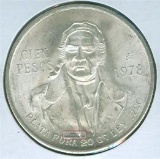 1978 MEXICO CIEN PESOS SILVER COIN