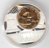 2005 GOLD PLATED JEFFERSON NICKEL MEDAL