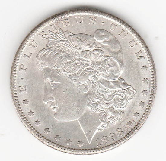 1898 S AU?? MORGAN SILVER DOLLAR