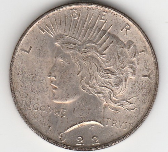 1922 P PEACE SILVER DOLLAR