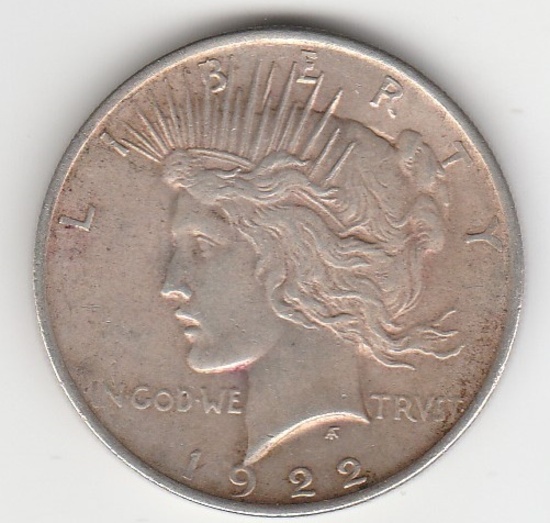 1922 P PEACE SILVER DOLLAR