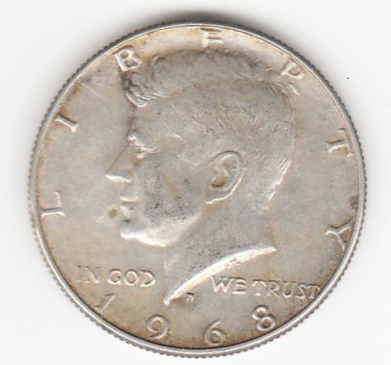 1968 D SILVER KENNEDY HALF DOLLAR