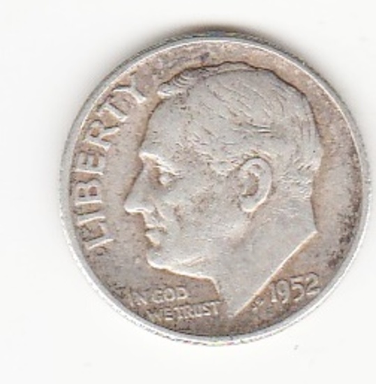 1952 P SILVER ROOSEVELT DIME