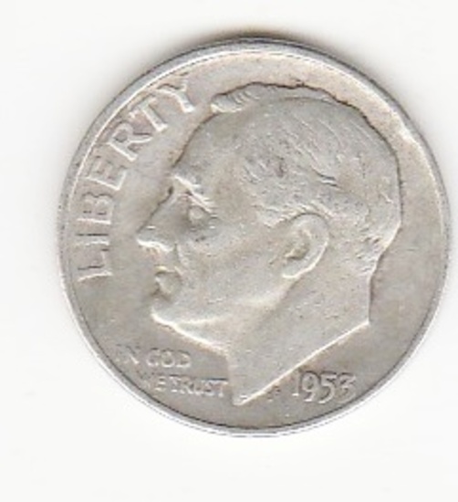 1953 D SILVER ROOSEVELT DIME