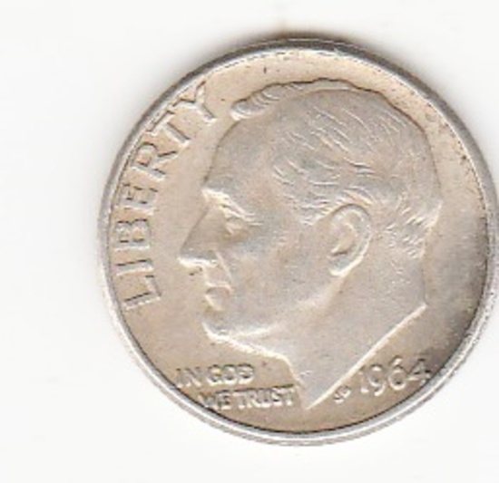 1964 D SILVER ROOSEVELT DIME