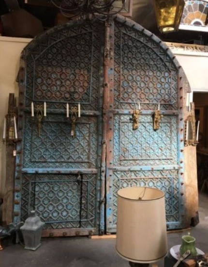 Large Blue Antique Doors from Tibet