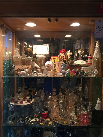 Glass Cabinet FILLED with Collectibles