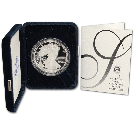 2005 1 oz. American Silver Eagle Proof Box & COA